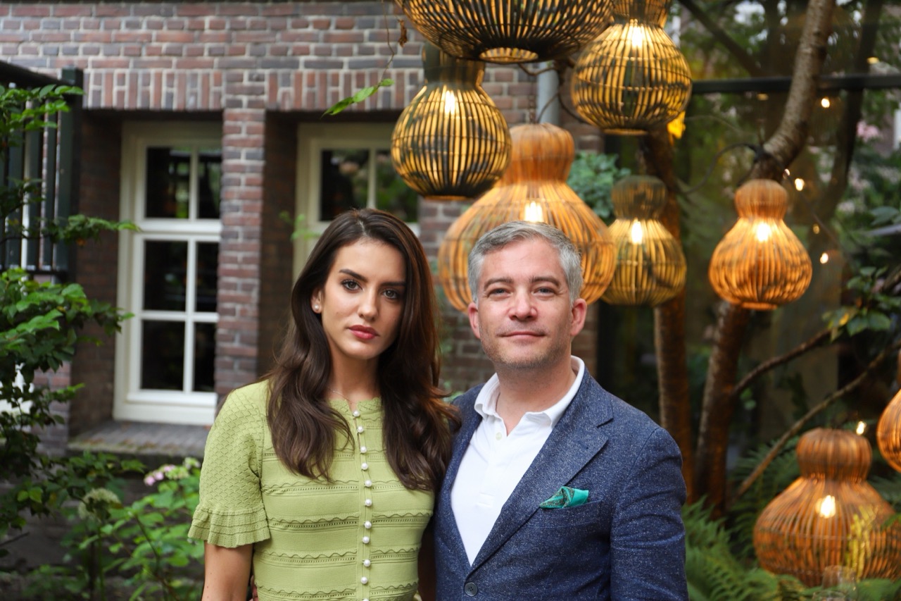 Couple at the garden party
